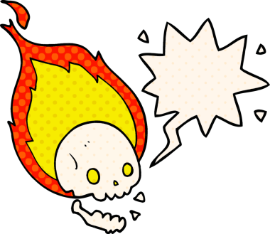 Bir insan tarafından çizilmiş, çizgi roman tarzında konuşma baloncuğu olan korkunç bir çizgi film.