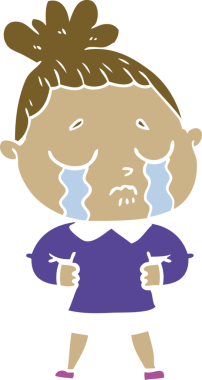 Bir insan tarafından çizilmiş düz renkli karikatür.