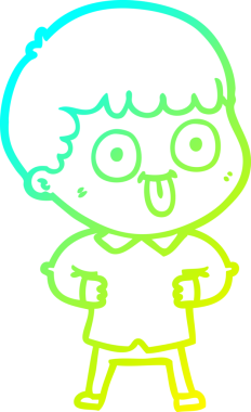 Bir insan tarafından çizilmiş soğuk çizgi çizgi film karakteri.