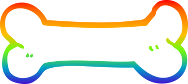 gökkuşağı gradyan çizimi bir insan tarafından çizilmiş bir karikatür kemiği