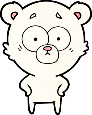 Bir insan tarafından çizilmiş kutup ayısı karikatürü