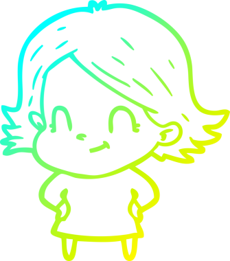 Bir insan tarafından çizilmiş soğuk gradyan çizgi çizimi.