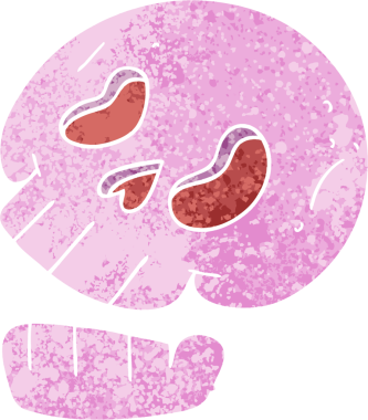 Bir insan tarafından çizilmiş tuhaf bir karikatür.