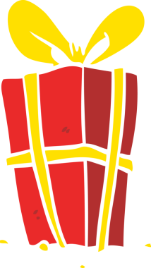 bir insan tarafından çizilmiş düz renk çizgi film xmas