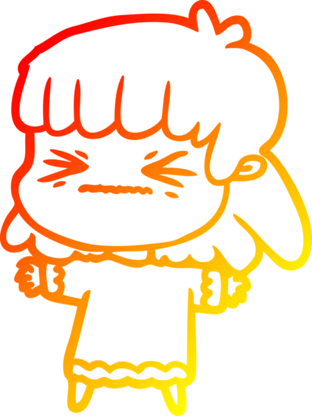 Bir insan tarafından çizilmiş bir karikatür kadın çizimi