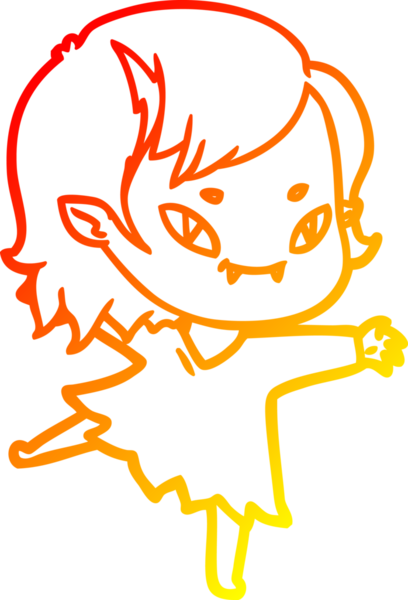 Bir insan tarafından çizilmiş, çizgi film karakteri, arkadaş canlısı vampir kız çizimi.