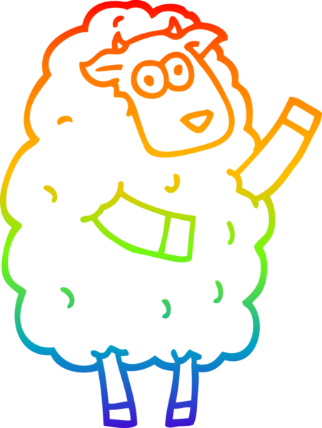 gökkuşağı gradyanı çizimi bir insan tarafından çizilmiş bir çizgi koyun