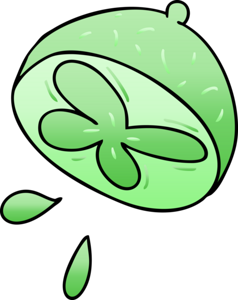 bir insan tarafından çizilmiş gölgelenmiş kireç rengi.