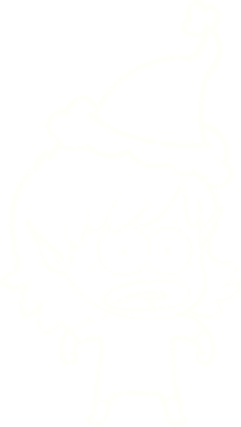 Bir insan tarafından çizilen Noel Uzaylı Tebeşiri