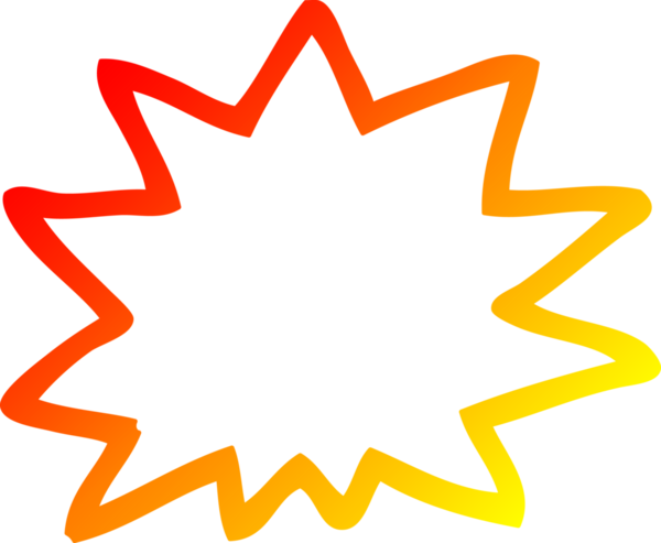 Bir insan tarafından çizilen çizgi film patlamasının sıcak çizgi çizimi