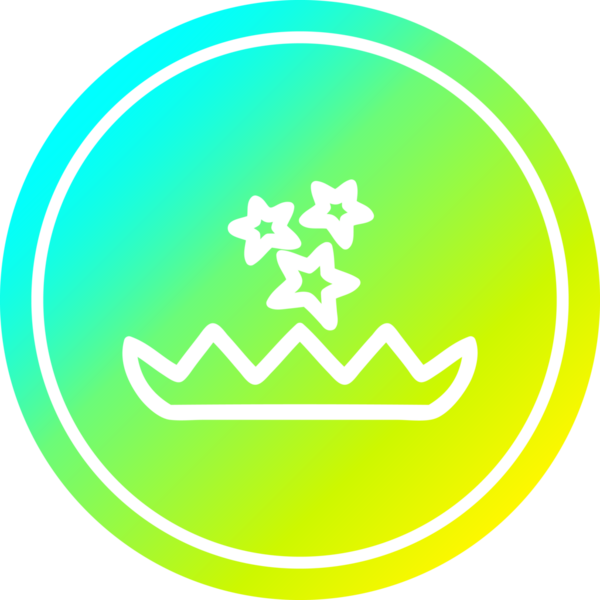 Havalı gradyan bir insan tarafından çizilmiş sihirli çiçek dairesel simgesi