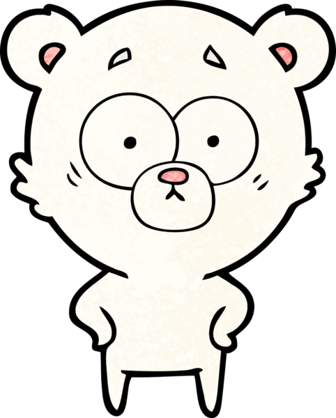 Bir insan tarafından çizilmiş kutup ayısı karikatürü