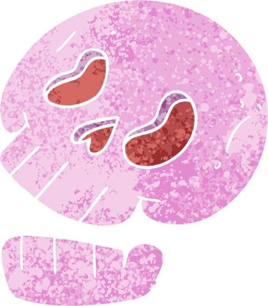 Bir insan tarafından çizilmiş tuhaf bir karikatür.