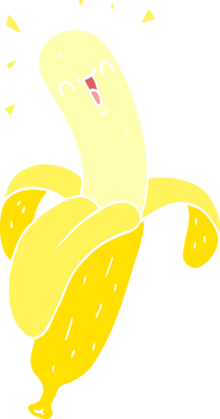 Bir insan tarafından çizilmiş düz renkli çizgi film muzuName