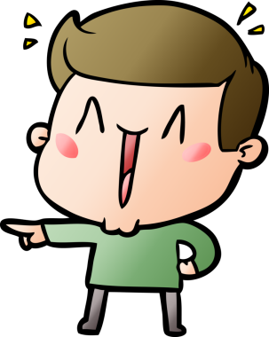 Bir insan tarafından çizilmiş heyecanlı bir çizgi film.