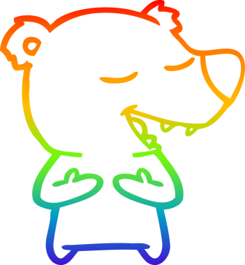 gökkuşağı gradyan çizgi çizimi bir insan tarafından çizilmiş bir çizgi ayı