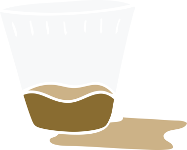 Bir insan tarafından çizilmiş karalama espresso.