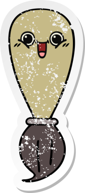 Bir insan tarafından çizilmiş karikatür fırçasının sıkıntılı çıkartması.