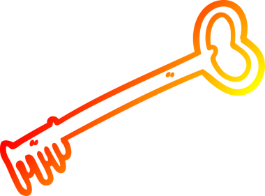 Bir insan tarafından çizilmiş eski bir çizgi çizimin sıcak gradyan çizimi