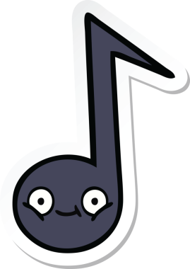 Bir insan tarafından çizilmiş şirin bir karikatür notasının çıkartması.