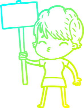 Bir insan tarafından çizilmiş bir karikatür kadın çizimi