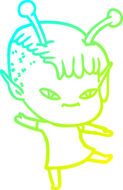 Bir insan tarafından çizilmiş, soğuk bir çizgi roman çizimi.