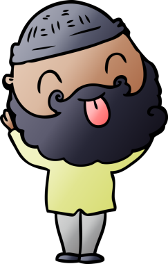 Bir insan tarafından çizilmiş sakallı bir adam.