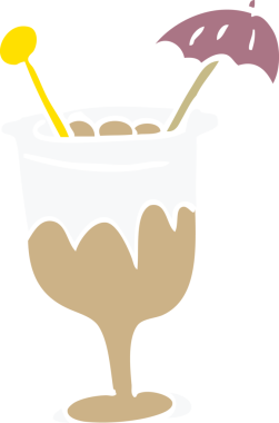 Bir insan tarafından çizilmiş karalama kokteyli.