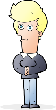 Bir insan tarafından çizilmiş çizgi film adamı.