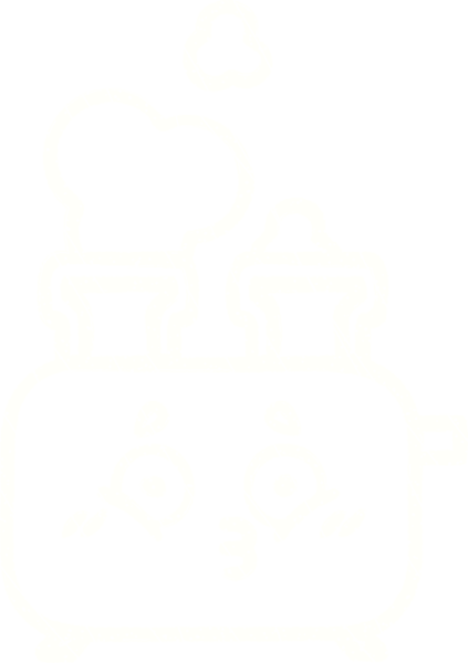 Bir insan tarafından çizilen tost makinesi tebeşiri