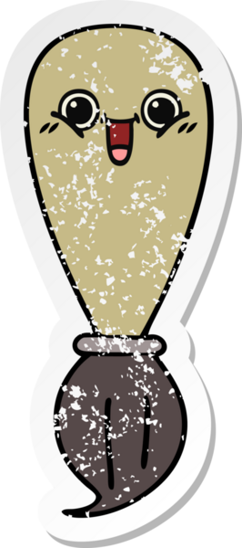 Bir insan tarafından çizilmiş karikatür fırçasının sıkıntılı çıkartması.