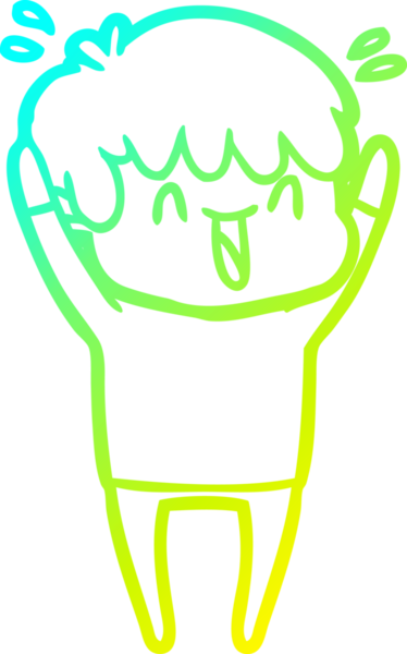 Bir insan tarafından çizilmiş gülen bir çizgi film karakteri çizimi.