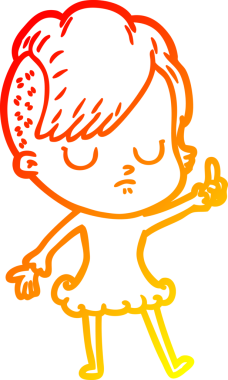 Bir insan tarafından çizilmiş bir karikatür kadın çizimi