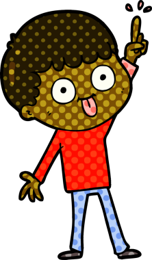 Bir insan tarafından çizilmiş çizgi film adamı.