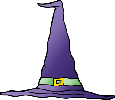 Bir insan tarafından çizilmiş karalama cadı şapkası.