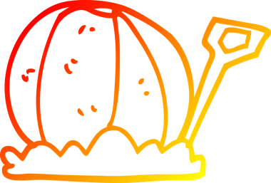 Bir insan tarafından çizilmiş bir karikatür sahili ve kürek çizimi