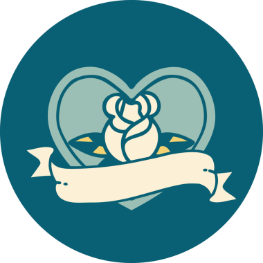 Bir insan tarafından çizilmiş bir kalbin ikonik dövme görüntüsü.