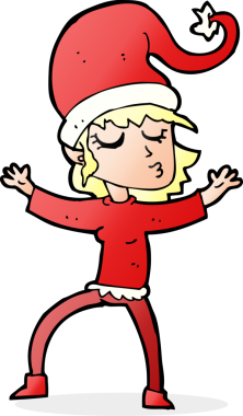 Noel Baba 'nın bir insan tarafından çizilmiş yardımcı karikatürü.