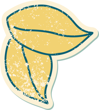 Bir insanın çizdiği yaprakların sembolik dövmeli görüntüsü