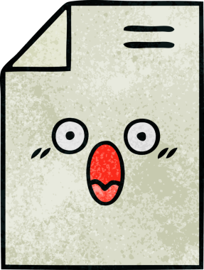 Bir insan tarafından çizilmiş bir kağıdın retro grunge desen karikatürü