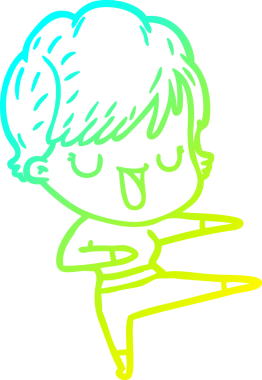 Bir insan tarafından çizilmiş bir karikatür kadın çizimi.