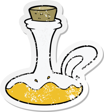 Bir insan tarafından çizilmiş karikatür yağının sıkıntılı çıkartması.