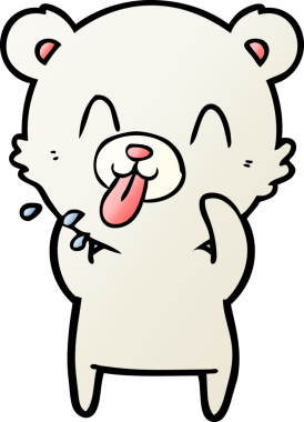 kaba karikatür kutup ayısının insan tarafından çizilmiş dili.