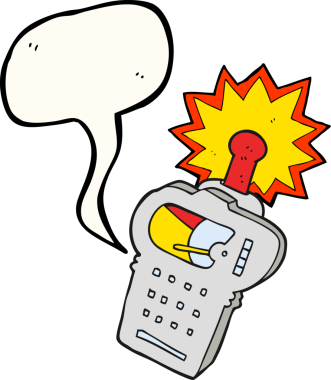 Bir insan tarafından çizilmiş serbest konuşma balonu karikatürü bilimsel aygıtı