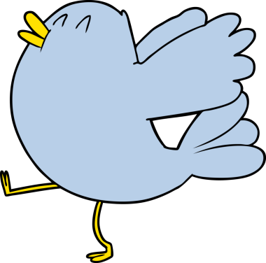 bir insan tarafından çizilmiş kanat çırpan bir kuş.