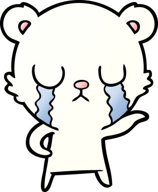 Bir insan tarafından çizilmiş kutup ayısı karikatürü