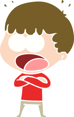 Düz renkli çizgi film bir insan tarafından çizilmiş.