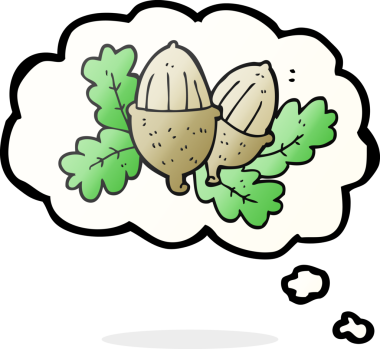 Bir insan tarafından çizilmiş serbest çizim balon palamutları.