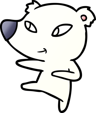 Bir insan tarafından çizilmiş kutup ayısı karikatürü