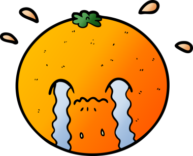 Bir insan tarafından çizilmiş turuncu çizgi film.